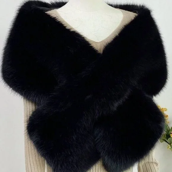 more colors: Casual Women's Faux fur Shawl Collar Wrap - Picture 13 of 13